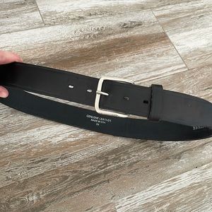 Mens black leather belt